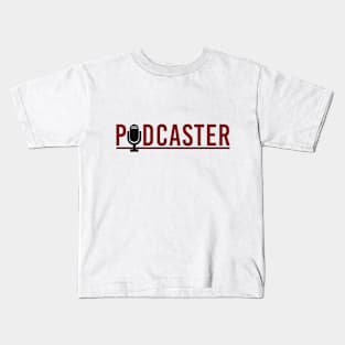 Podcaster Mic Radio Host Hosting Kids T-Shirt